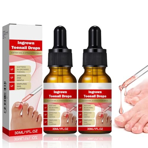 2-Pack Ingrown Toenail Drops & Relief Kit with Silicone Gel Toe Caps | AUJ Avelisse