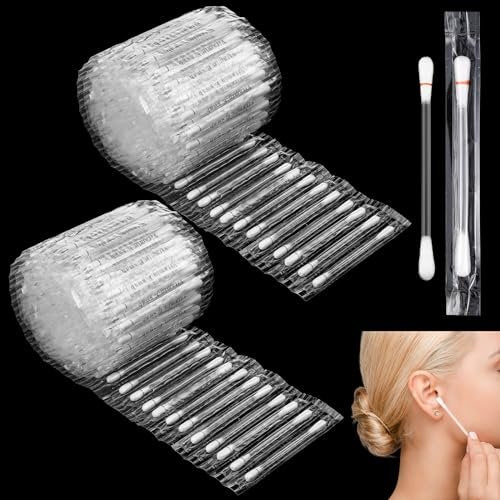 Hoolerry 200 Pcs Piercing Aftercare Swabs - Individually Packaged Saline Solution Swabs for Hole Cleaner, Keloid Bump Removal, Nose Piercing Bump Avelisse