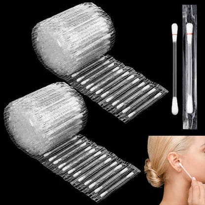 Hoolerry 200 Pcs Piercing Aftercare Swabs - Individually Packaged Saline Solution Swabs for Hole Cleaner, Keloid Bump Removal, Nose Piercing Bump Avelisse