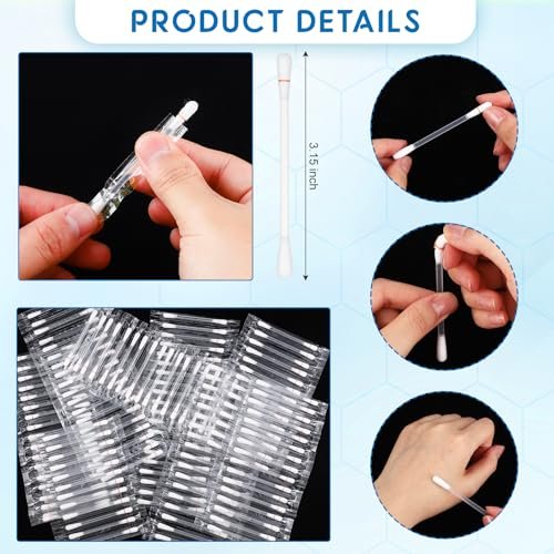 Hoolerry 200 Pcs Piercing Aftercare Swabs - Individually Packaged Saline Solution Swabs for Hole Cleaner, Keloid Bump Removal, Nose Piercing Bump Avelisse