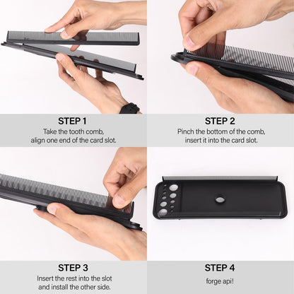 AliLeader Hair Extension Tool Tray with 2 Hair Combs - Wig Stand Tripod Holder for Styling, Washing, Coloring, and Blow-Drying Weft, Clip-In, Tape-In Extensions
