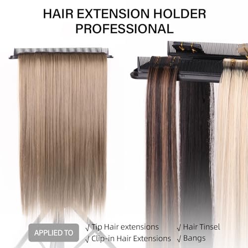 AliLeader Hair Extension Tool Tray with 2 Hair Combs - Wig Stand Tripod Holder for Styling, Washing, Coloring, and Blow-Drying Weft, Clip-In, Tape-In Extensions - görsel 14