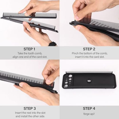 AliLeader Hair Extension Tool Tray with 2 Hair Combs - Wig Stand Tripod Holder for Styling, Washing, Coloring, and Blow-Drying Weft, Clip-In, Tape-In Extensions