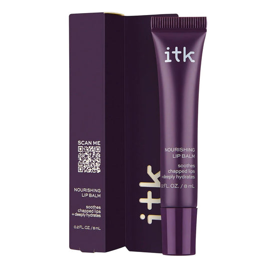 ITK Nourishing Lip Balm – Hydrate Dry, Chapped Lips with Shea Butter, Coconut Oil & Vitamin E – Moisturizing, Soothing, Glossy, Fragrance Free, Clear – 0.2 oz