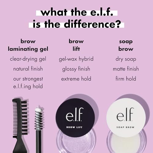 e.l.f. Brow Laminating Gel - Strong-Hold Clear Brow Gel for Laminated Brows, Vegan & Cruelty-Free - görsel 16