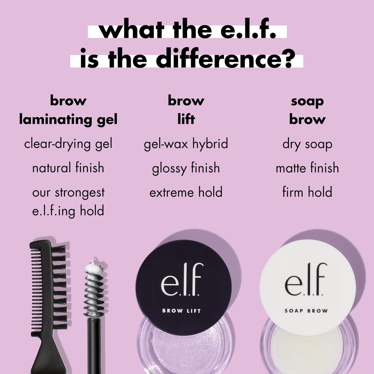 e.l.f. Brow Laminating Gel - Strong-Hold Clear Brow Gel for Laminated Brows, Vegan & Cruelty-Free - görsel 15