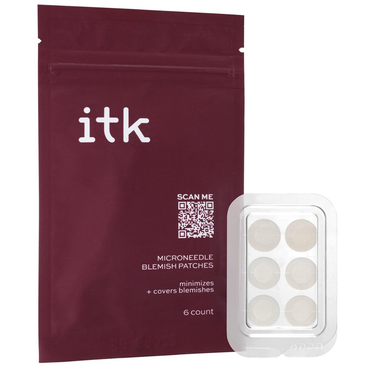 ITK Microneedle Blemish Pimple Patches with Aloe Vera - Blemish Spot Treatment - Reduces Appearance of Blemishes + Dark Spots - Soothes + Heals Skin - Oil-Free for All Skin Types - 6 Count Packet - görsel 4