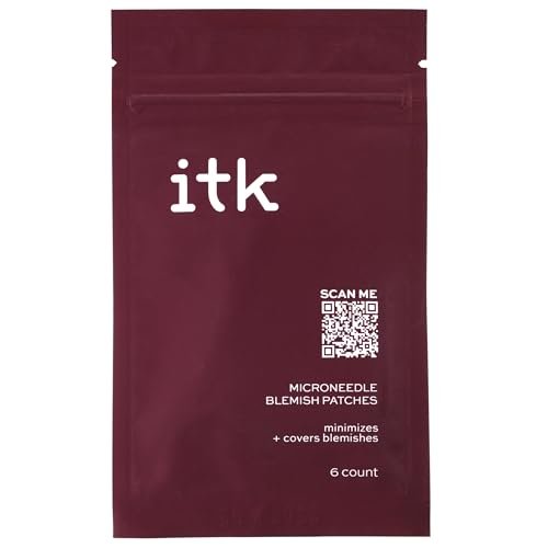 ITK Microneedle Blemish Pimple Patches with Aloe Vera - Blemish Spot Treatment - Reduces Appearance of Blemishes + Dark Spots - Soothes + Heals Skin - Oil-Free for All Skin Types - 6 Count Packet - görsel 1
