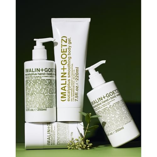 MALIN+GOETZ Eucalyptus Hand + Body Scrub – Resurfacing Cleanser with Lactic Acid, Mandelic Acid, Pumice & Niacinamide – Deeply Cleanses, Smooths & Brightens – Vegan & Cruelty-Free (8.5 fl oz) Avelisse