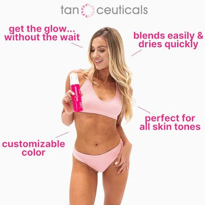 Tanceuticals Express Self Tanning Body Mousse - Fast Acting Sunless Tanner, Natural Bronze Color, Vegan & Cruelty Free with Acai Berry, Pomegranate & Argan Oil (6.7 oz) Avelisse