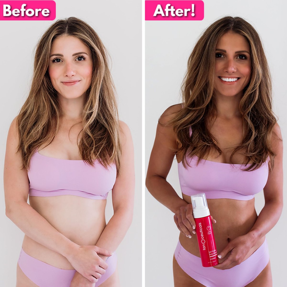 Tanceuticals Express Self Tanning Body Mousse - Fast Acting Sunless Tanner, Natural Bronze Color, Vegan & Cruelty Free with Acai Berry, Pomegranate & Argan Oil (6.7 oz) Avelisse