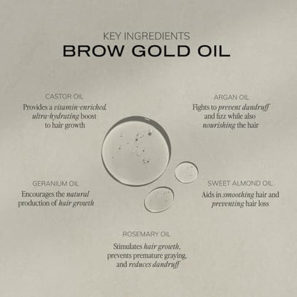 Brow Code GOLD Nourishing Eyebrow Growth Oil – 5ml – Enriched with 5 Advanced Botanicals for Fuller Brows Avelisse