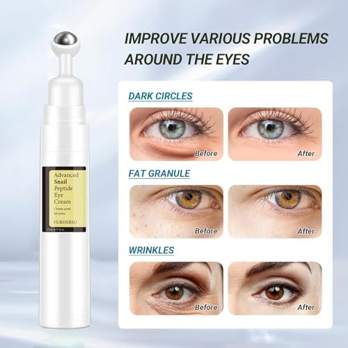 ELCHHIRSCH Snail Peptide Under Eye Cream – Packaging: Airless pump with stainless steel roller ball – Image 10