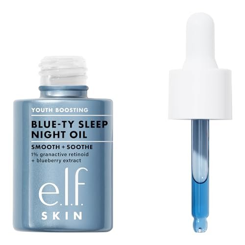 e.l.f. SKIN Youth Boosting Blue-ty Sleep Night Oil - Gentle Overnight Face Oil for Fine Lines & Uneven Texture, Lightweight, Vegan & Cruelty-Free - görsel 2