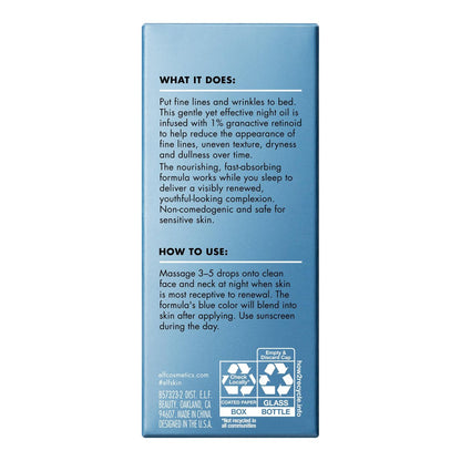 e.l.f. SKIN Youth Boosting Blue-ty Sleep Night Oil - Gentle Overnight Face Oil for Fine Lines & Uneven Texture, Lightweight, Vegan & Cruelty-Free
