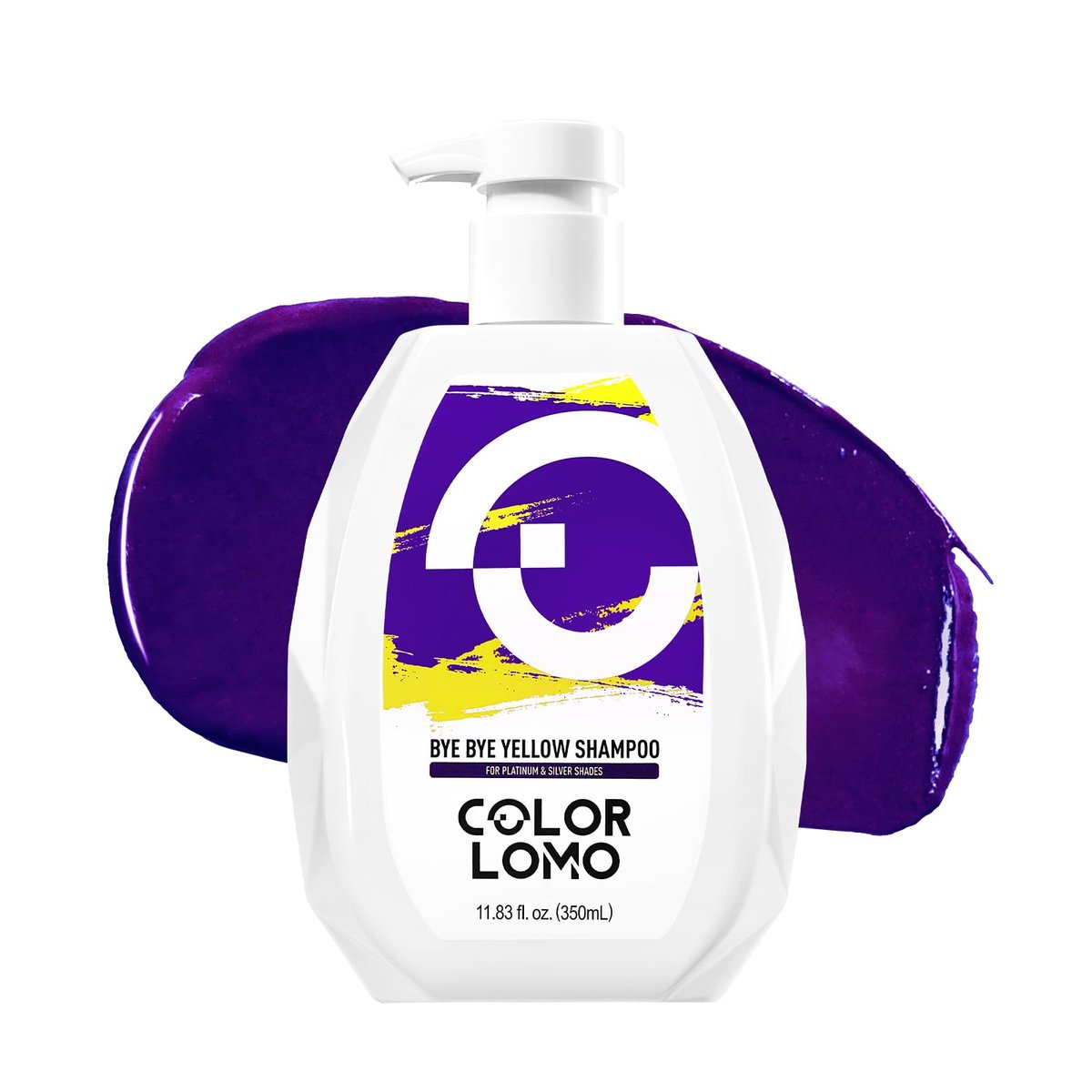 COLORLOMO Bye Bye Yellow Purple Shampoo - Neutralizes Brass & Yellow Tones for Blonde, Silver & Highlighted Hair - Sulfate Free - 11.83 Fl Oz Avelisse