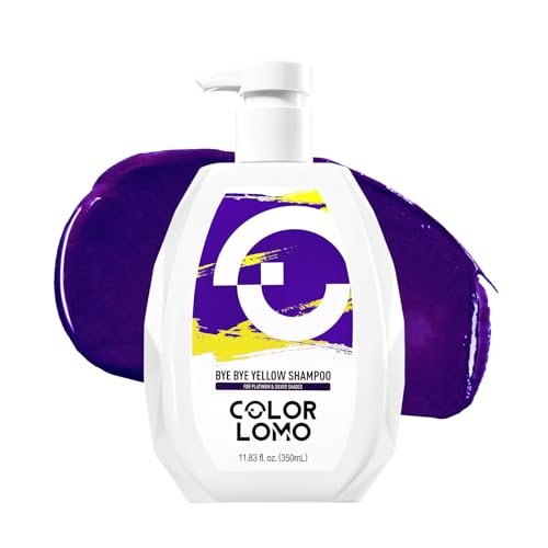 COLORLOMO Bye Bye Yellow Purple Shampoo - Neutralizes Brass & Yellow Tones for Blonde, Silver & Highlighted Hair - Sulfate Free - 11.83 Fl Oz Avelisse