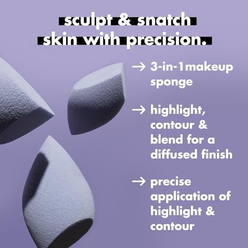 e.l.f. Precision Sculpting Sponge – 3-in-1 Contour & Blend Sponge for Cream & Powder Formulas, Vegan & Cruelty-Free - görsel 8