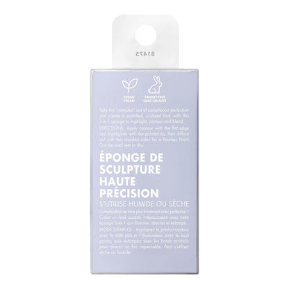 e.l.f. Precision Sculpting Sponge – 3-in-1 Contour & Blend Sponge for Cream & Powder Formulas, Vegan & Cruelty-Free