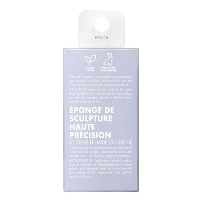 e.l.f. Precision Sculpting Sponge – 3-in-1 Contour & Blend Sponge for Cream & Powder Formulas, Vegan & Cruelty-Free