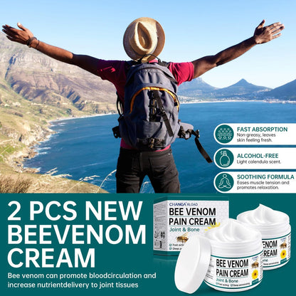 CHANGARLOAD New Zealand Bee Venom Cream for Body Part – 2-Pack Daily Care for Back, Neck, Hands, and Feet