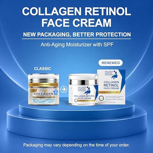 Anti-Aging Face Moisturizer with SPF, Collagen, Retinol & Hyaluronic Acid - Lift & Firm Cream for Dry, Aging Skin 1.7oz Avelisse