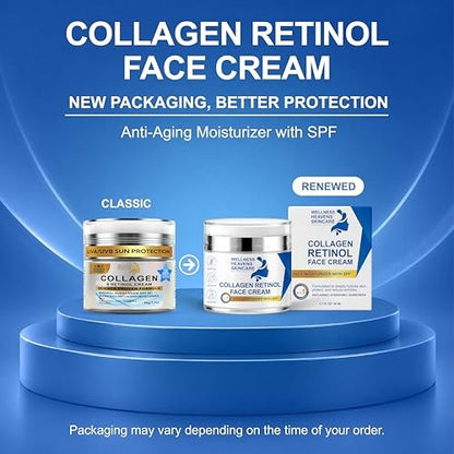 Anti-Aging Face Moisturizer with SPF, Collagen, Retinol & Hyaluronic Acid - Lift & Firm Cream for Dry, Aging Skin 1.7oz Avelisse