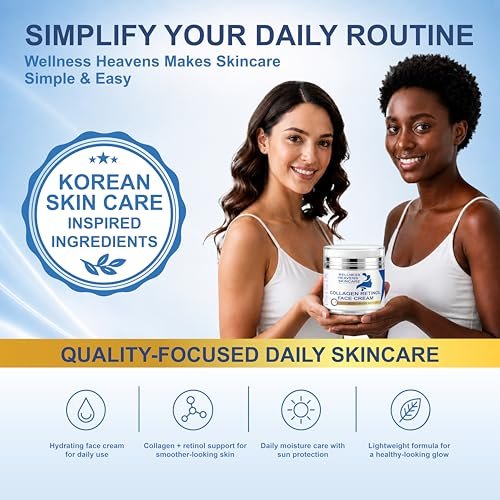 Anti-Aging Face Moisturizer with SPF, Collagen, Retinol & Hyaluronic Acid - Lift & Firm Cream for Dry, Aging Skin 1.7oz Avelisse