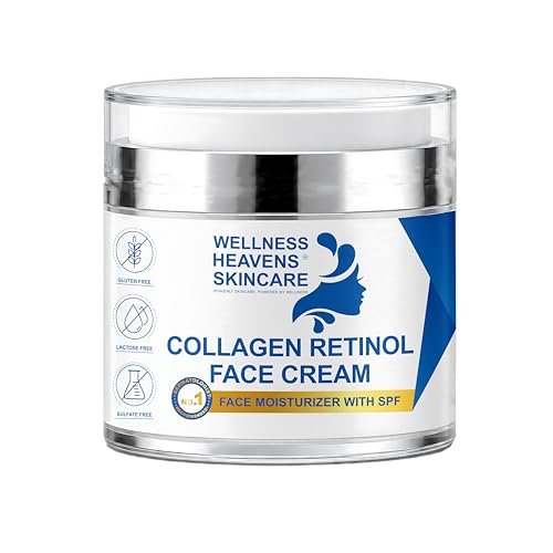 Anti-Aging Face Moisturizer with SPF, Collagen, Retinol & Hyaluronic Acid - Lift & Firm Cream for Dry, Aging Skin 1.7oz Avelisse