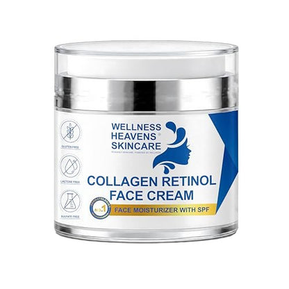 Anti-Aging Face Moisturizer with SPF, Collagen, Retinol & Hyaluronic Acid - Lift & Firm Cream for Dry, Aging Skin 1.7oz Avelisse
