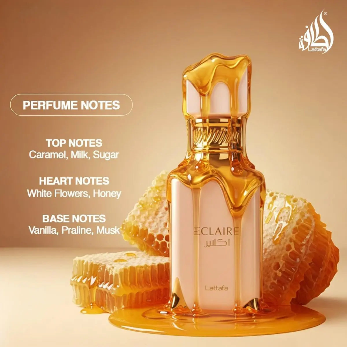 Lattafa Eclaire Eau de Parfum | Vanilla, Caramel, Sweet Floral Fragrance for Women | 3.4 oz / 100 ml Avelisse