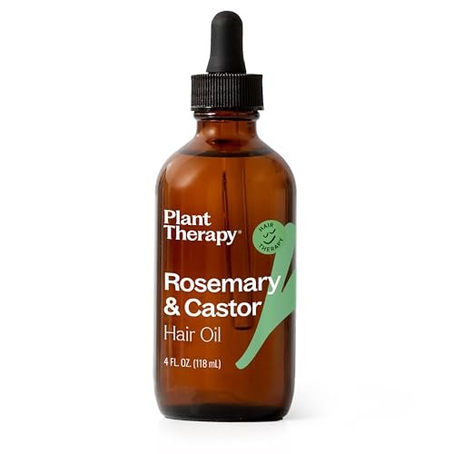Plant Therapy Rosemary & Castor Oil Hair Treatment - 4 oz for Growth, Shine & Scalp Health Avelisse