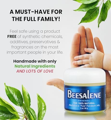 Beesalene Original Unpetroleum – 100% Natural & Hypoallergenic Alternative to Petroleum Jelly for Lips, Hands, Baby, Makeup Remover & More (2 oz) - görsel 9