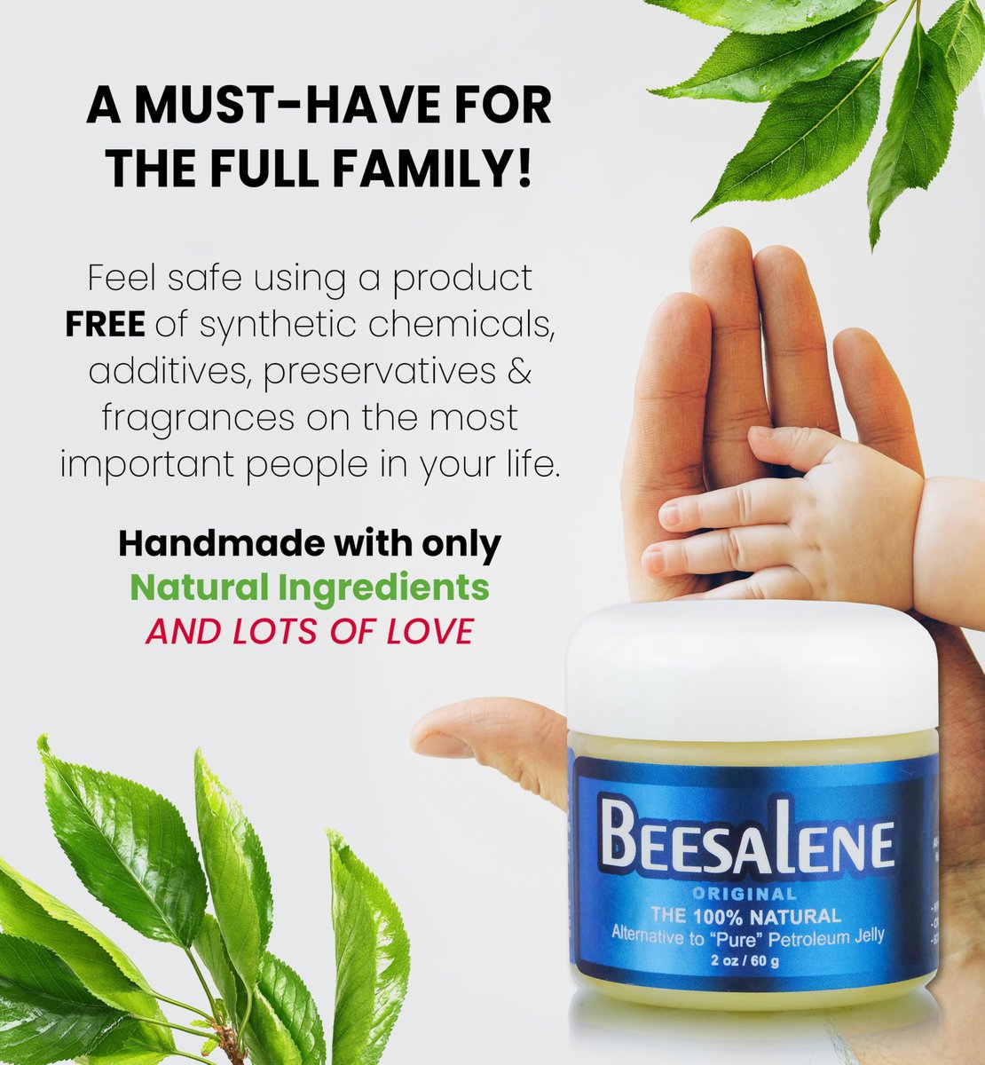 Beesalene Original Unpetroleum – 100% Natural & Hypoallergenic Alternative to Petroleum Jelly for Lips, Hands, Baby, Makeup Remover & More (2 oz) - görsel 10