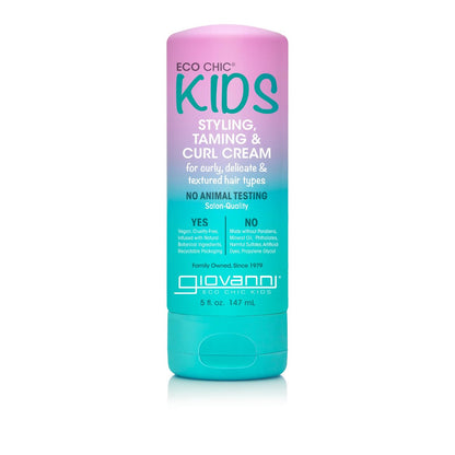 Eco Chic KIDs Styling Taming & Curl Cream - Kids Curl Cream for Delicate and Textured Hair, Long-Lasting & Lightweight, Salon Quality, Vegan-Friendly, 5 Fl Oz