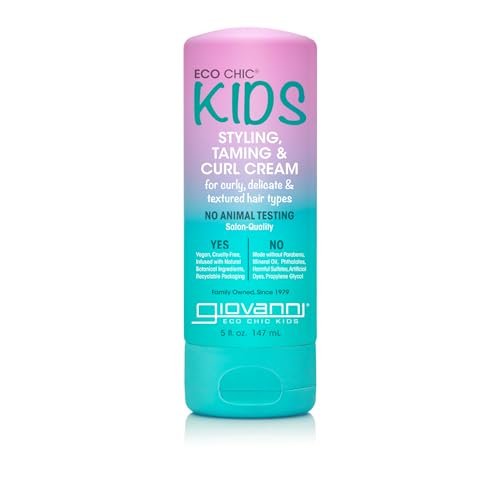 Eco Chic KIDs Styling Taming & Curl Cream - Kids Curl Cream for Delicate and Textured Hair, Long-Lasting & Lightweight, Salon Quality, Vegan-Friendly, 5 Fl Oz - görsel 2