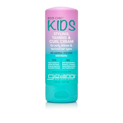 Eco Chic KIDs Styling Taming & Curl Cream - Kids Curl Cream for Delicate and Textured Hair, Long-Lasting & Lightweight, Salon Quality, Vegan-Friendly, 5 Fl Oz