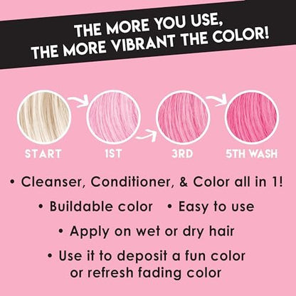 Color Lux Color Cleansing Conditioner, Blush - 3-in-1 Color Depositing, Vegan, Sulfate-Free, Paraben-Free, 8.25 oz Avelisse