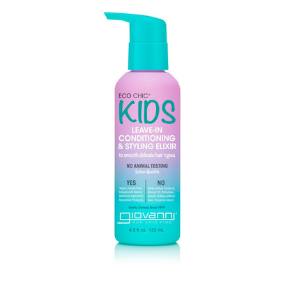 Giovanni Cosmetics Kids Leave In Conditioner, 4.5 fl oz - Gentle Detangling for Fine Hair