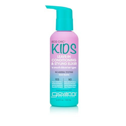 Giovanni Cosmetics Kids Leave In Conditioner, 4.5 fl oz - Gentle Detangling for Fine Hair