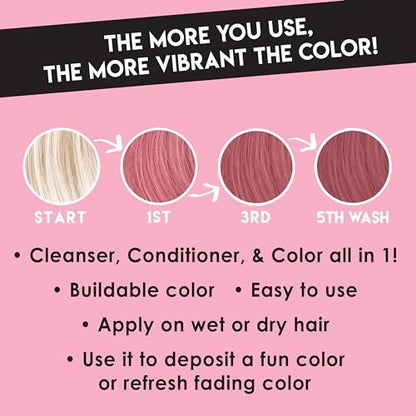 Color Lux Color Cleansing Conditioner, Rose Gold, 3-in-1 Color Depositing Formula, Vegan, Sulfate-Free, Paraben-Free, 8.25 oz Avelisse