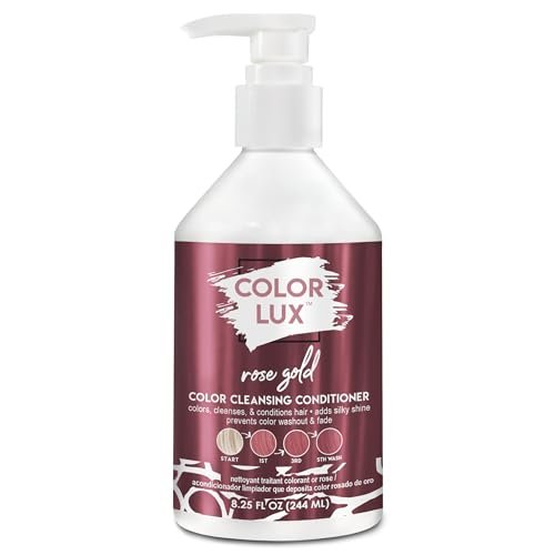 Color Lux Color Cleansing Conditioner, Rose Gold, 3-in-1 Color Depositing Formula, Vegan, Sulfate-Free, Paraben-Free, 8.25 oz Avelisse