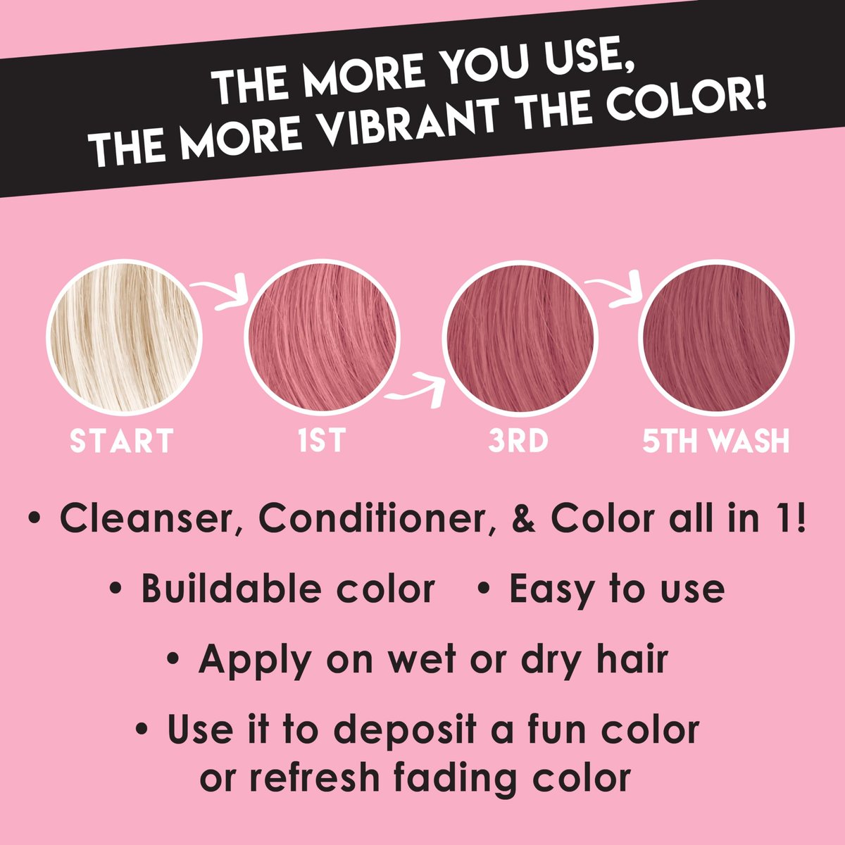 Color Lux Color Cleansing Conditioner, Rose Gold, 3-in-1 Color Depositing Formula, Vegan, Sulfate-Free, Paraben-Free, 8.25 oz Avelisse