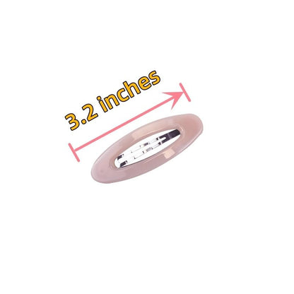 Lemeilleur 10 Pack 3.2 Inch Oval Metal Acrylic Resin Hair Clips for Women - Non-Slip Barrettes for Styling, Multicolor Avelisse