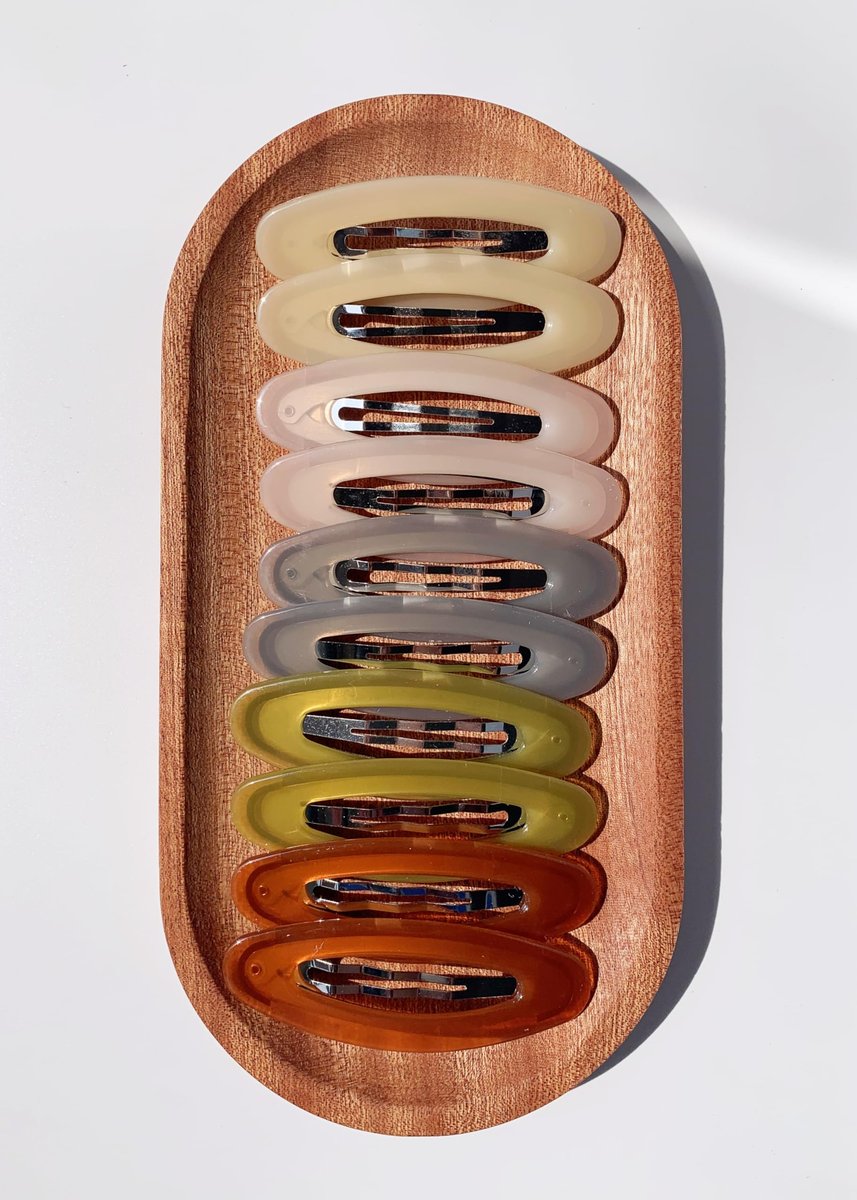 Lemeilleur 10 Pack 3.2 Inch Oval Metal Acrylic Resin Hair Clips for Women - Non-Slip Barrettes for Styling, Multicolor Avelisse