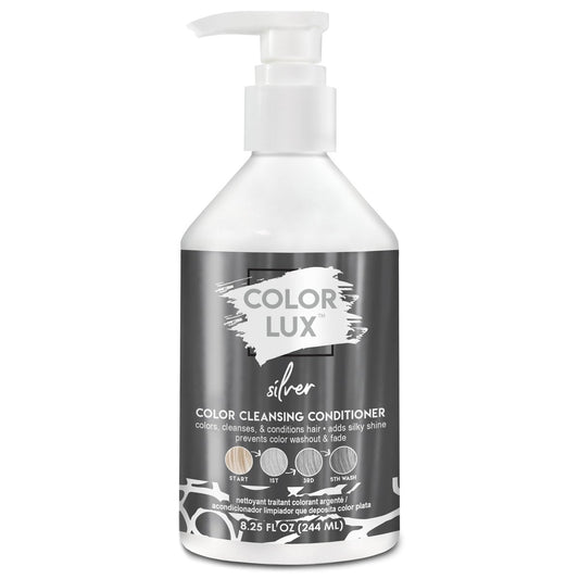 Color Lux Color Cleansing Conditioner - Silver - 3-in-1 Color Depositing Formula - Vegan, Sulfate-Free, Paraben-Free - 8.25 oz Avelisse