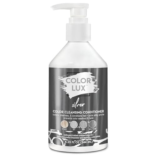 Color Lux Color Cleansing Conditioner - Silver - 3-in-1 Color Depositing Formula - Vegan, Sulfate-Free, Paraben-Free - 8.25 oz Avelisse