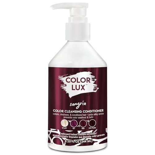 Color Lux Color Cleansing Conditioner, Sangria - 3-in-1 Buildable Color Depositing Formula, Vegan, Sulfate-Free, Paraben-Free, 8.25 oz Avelisse