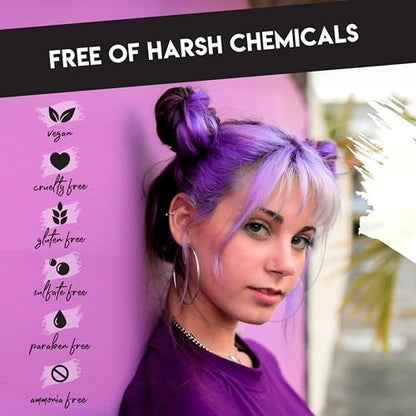 Color Lux Direct Vibes Semi-Permanent Hair Color - Magenta, 8 fl oz - Vibrant, Long-Lasting, Ammonia-Free & Vegan Avelisse