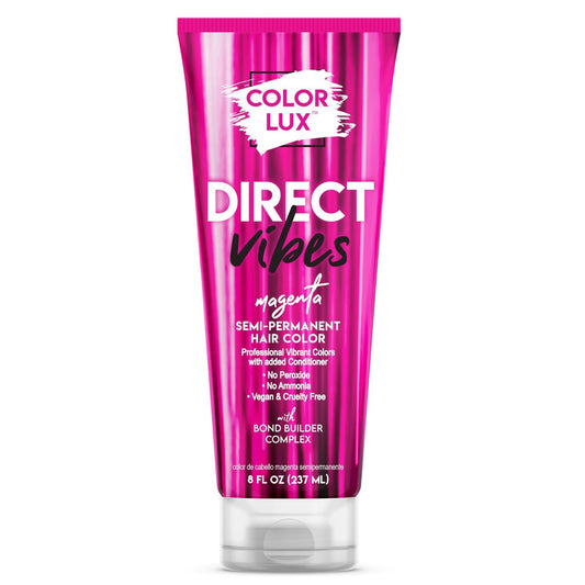 Color Lux Direct Vibes Semi-Permanent Hair Color - Magenta, 8 fl oz - Vibrant, Long-Lasting, Ammonia-Free & Vegan Avelisse